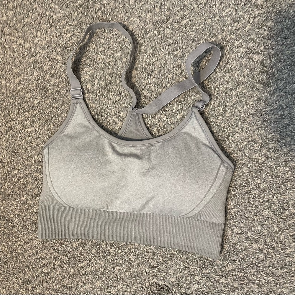 All in Motion Gray Sports Bra Large